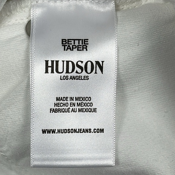 NWT Hudson Bettie Taper Jeans White High Rise Ankle Sz 32 - Picture 12 of 14